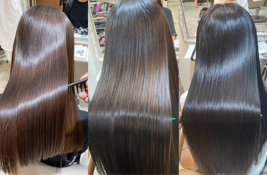 【人気NO.1髪質改善縮毛矯正】🌟【初回限定】酸性ストレート+カット+髪質改善トリートメント✂️🧴✨髪質改善の写真