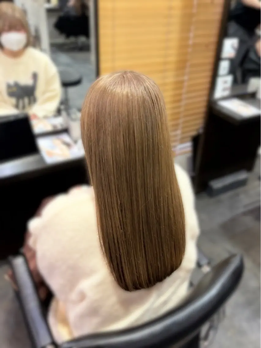ロング カラー ベージュカラー カット ヘアカラー 瀬田/顔周りカット/ レイヤー/石田亜弥のヘアスタイル