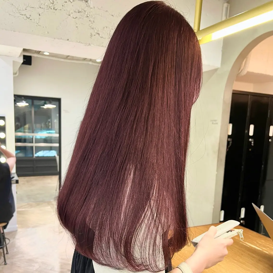 ロング カラー 透明感カラー 髪質改善 カット ヘアカラー トリートメント レイヤー/縮毛矯正/ 暖色/mao🎀のヘアスタイル