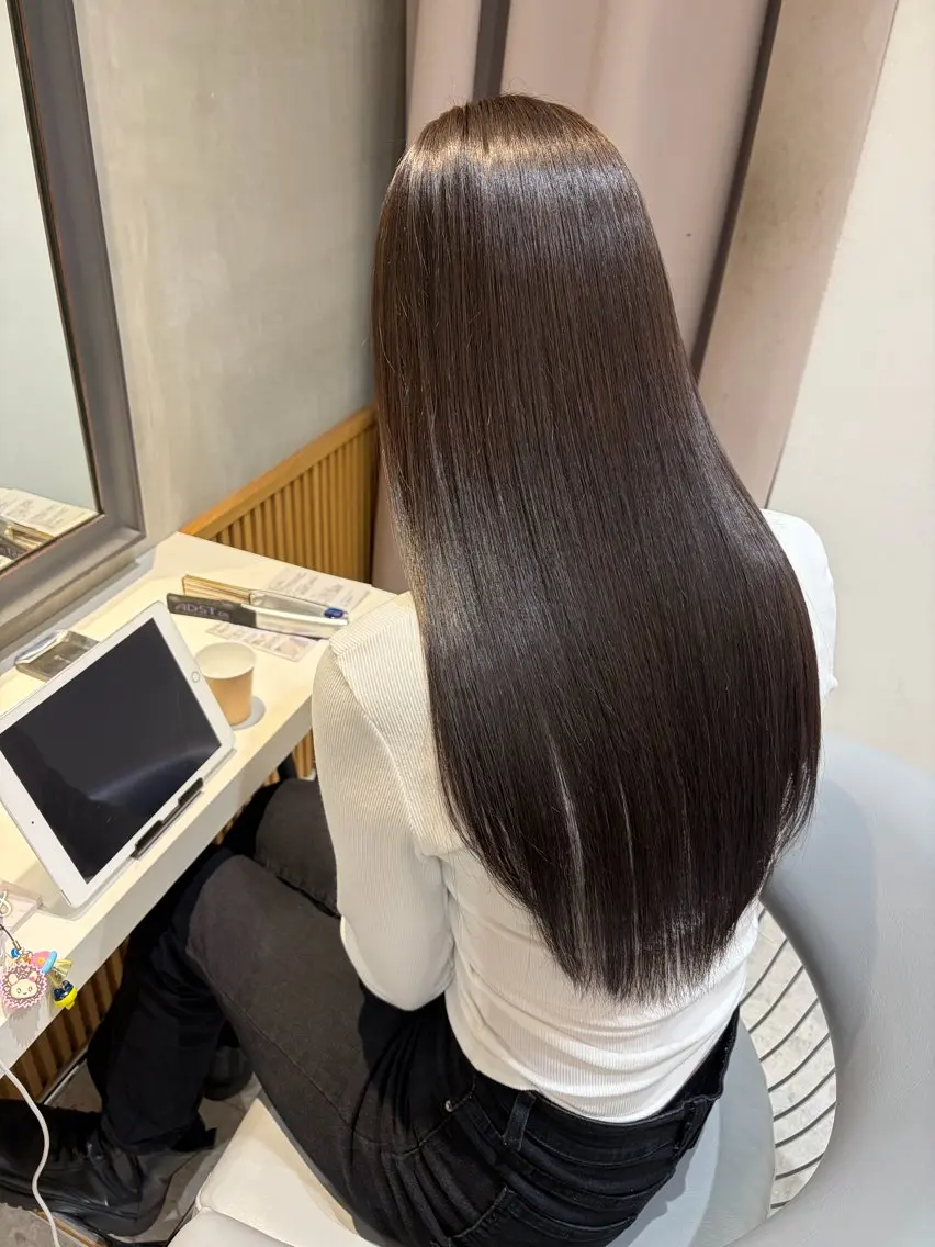 ロング カラー トリートメント アレンジ/レイヤー 赤み消し/はるかのヘアスタイル
