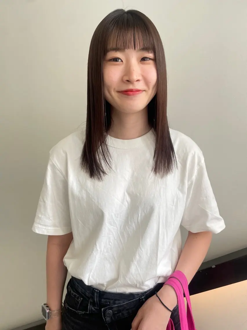 ミディアム ヘアカラー トリートメント 🎀ボブ+ハイトーン シュカ👶🏻のヘアスタイル