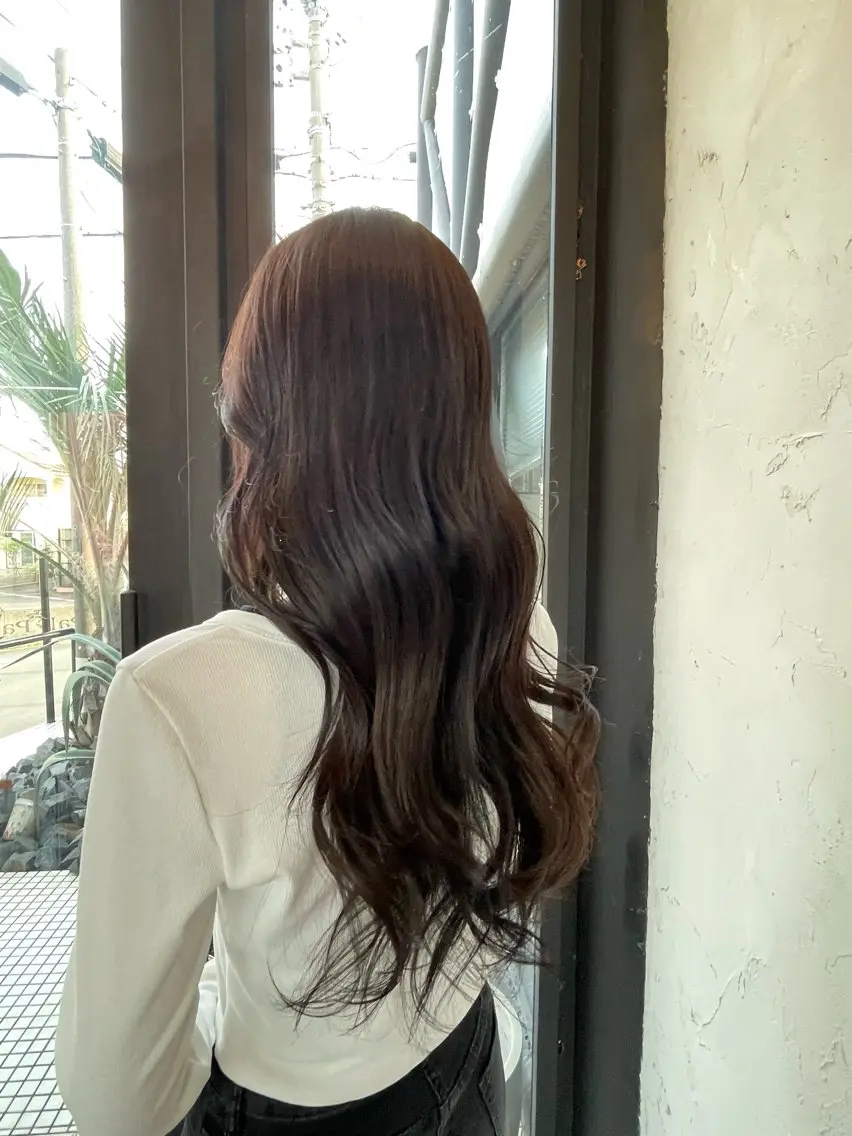 ロング カラー ブラウンカラー 透明感カラー ヘアカラー トリートメント 🎀豊橋/豊川🎀 ハイトーンうらら🎀のヘアスタイル