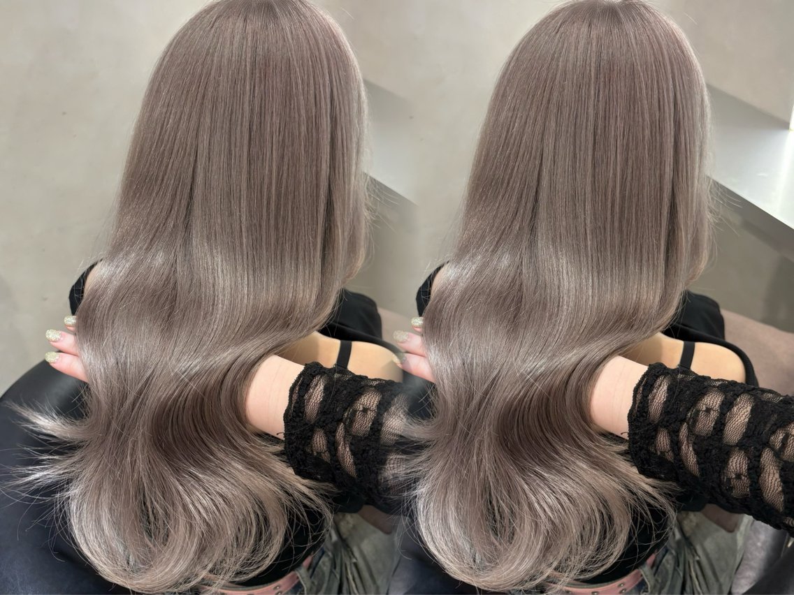 ロング ヘアカラー トリートメント ヘアセット 💎レイヤー×艶 透明感カラー│フウカのヘアスタイル
