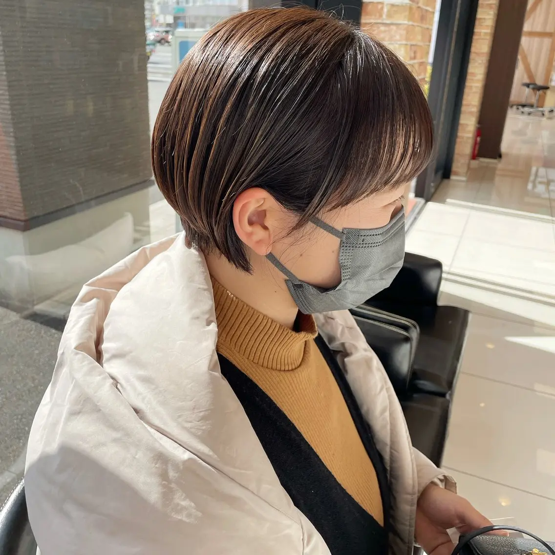 ショート 丸みショート ショートヘア カット 縮毛矯正 EARTH🎀 ryokaのヘアスタイル