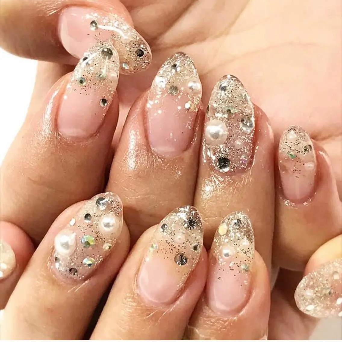 ネイル 渋谷/チップ長さ出し 👑アプレgel-xのネイルデザイン