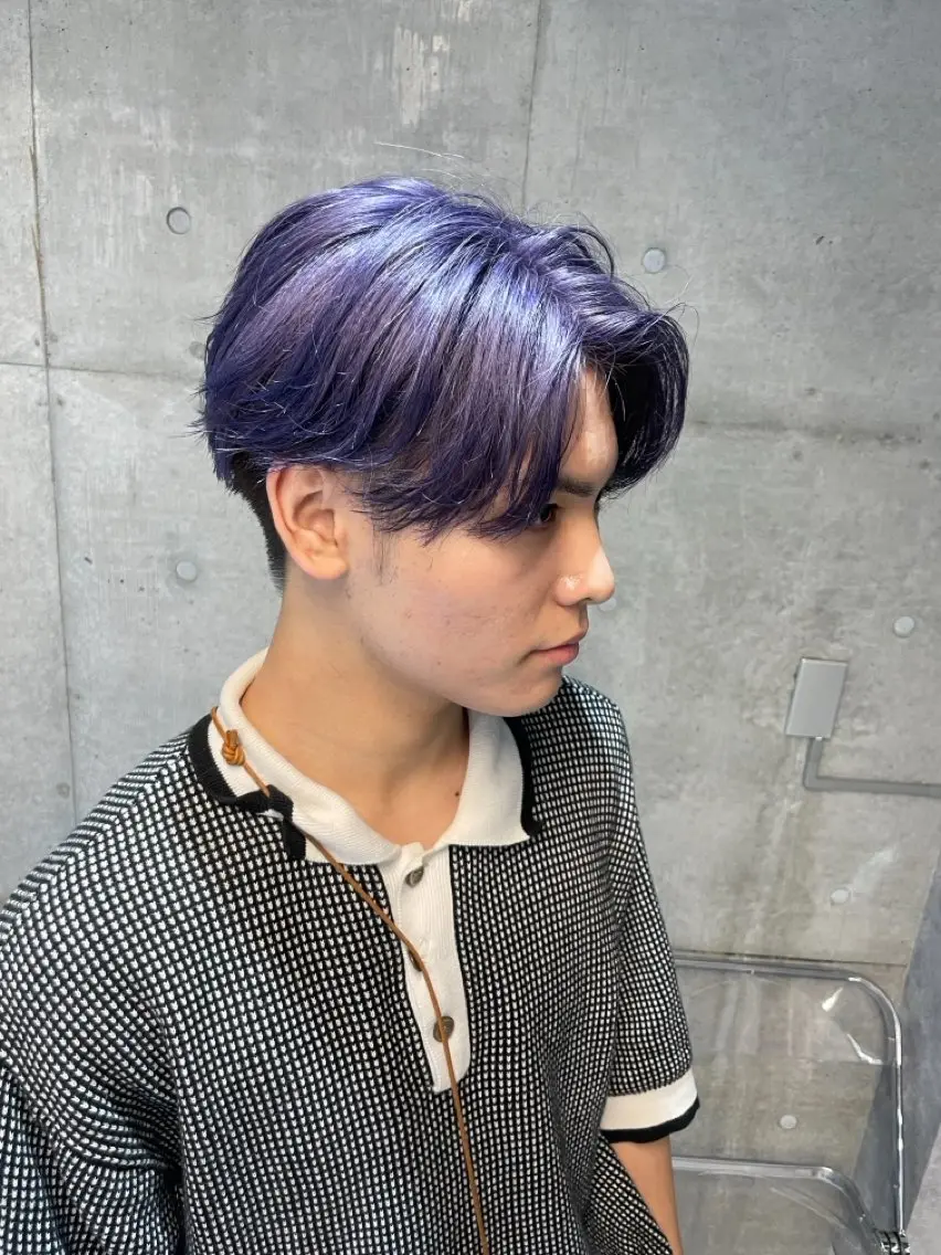 カラー メンズ ハイトーンカラー りゅうたのヘアスタイル