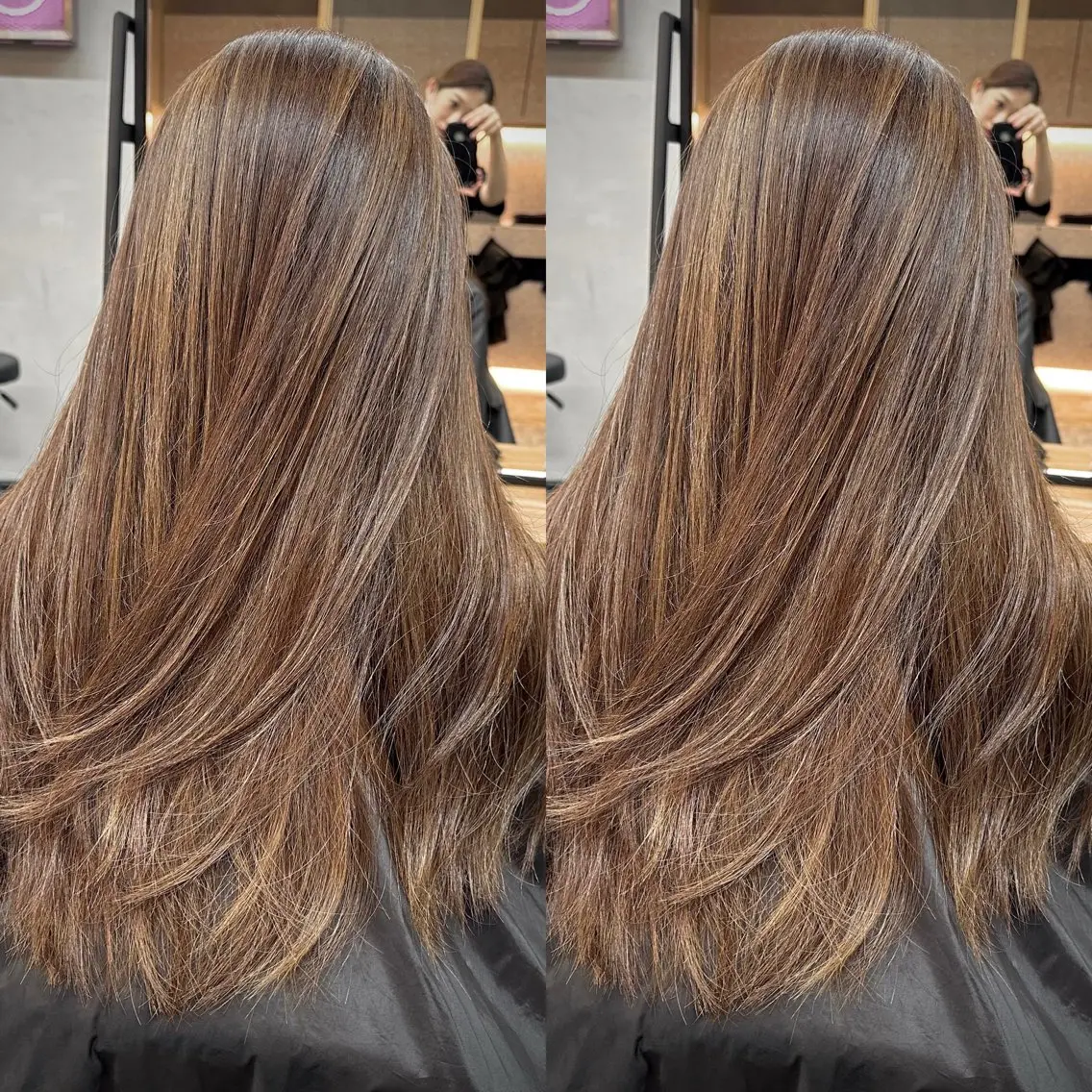ロング カラー ハイライトカラー ハイライト レイヤーカット 篠 原のヘアスタイル