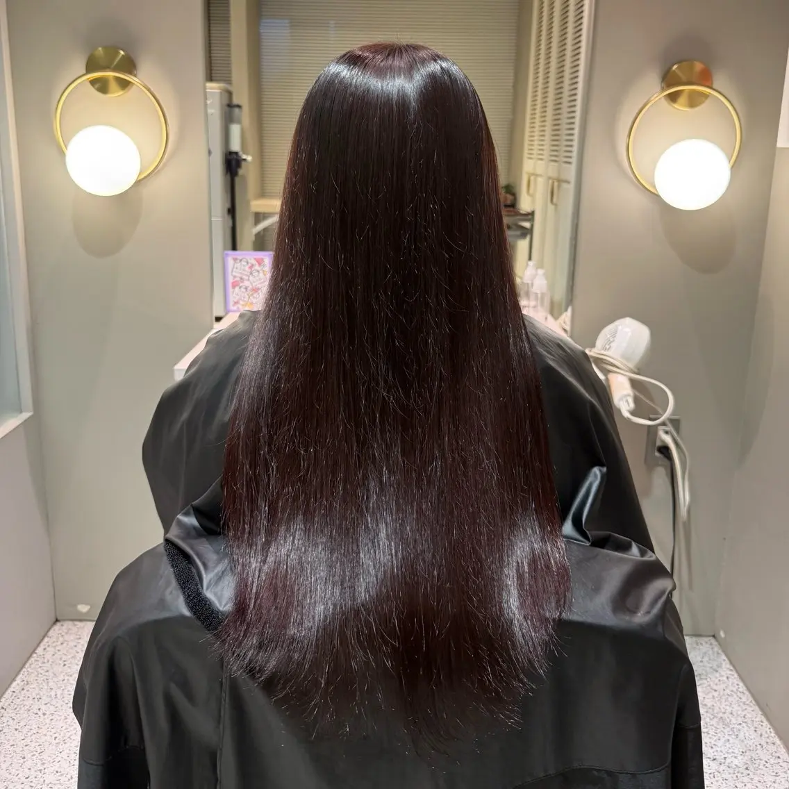 ロング カラー レッドカラー 千葉 優奈のヘアスタイル