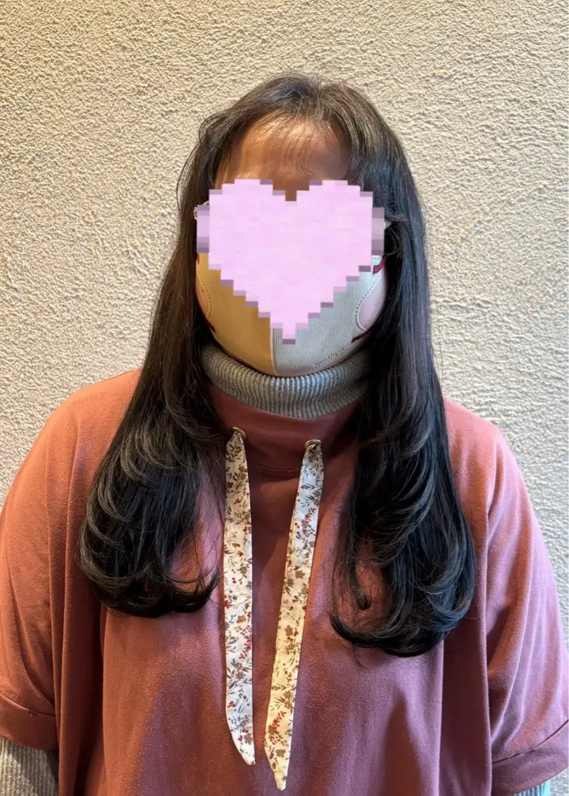 ロング レイヤーカット ロング メンズカットモデル 落合 悠夏✄﻿のヘアスタイル