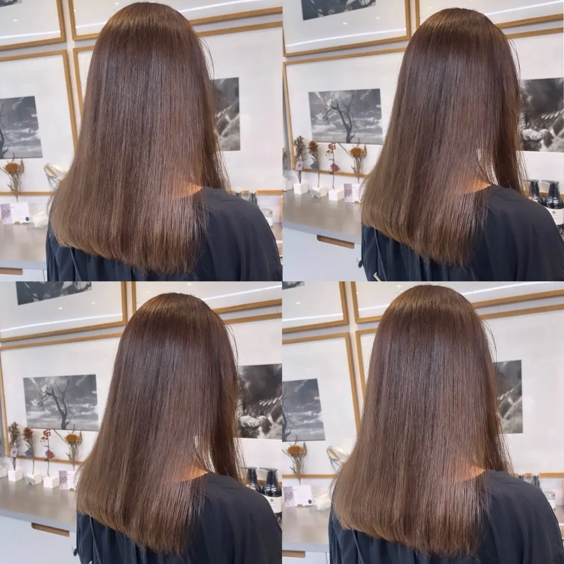 ミディアム カラー アッシュ ベージュカラー ブリーチ ブラウンカラー ブラウンベージュ カット ヘアカラー トリートメント ヘッドスパ ヘアセット カジュアルを女っぽく 𝗮𝘆𝗮𝗰𝗼のヘアスタイル