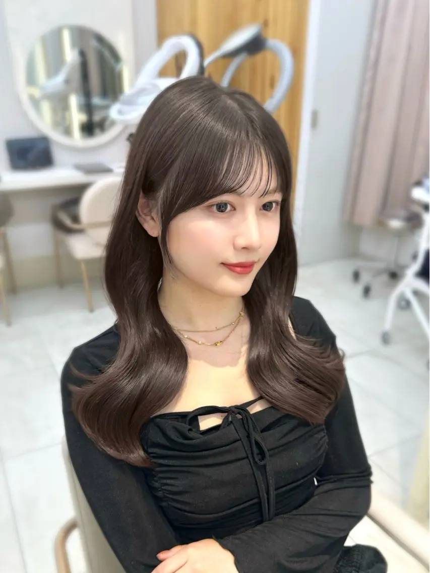 ミディアム カラー カット ヘアカラー トリートメント 🇰🇷韓国風くびれ ヘア🇰🇷中村優大のヘアスタイル