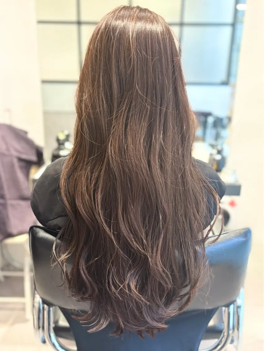 ロング カラー 透明感カラー ハイライトカラー ハイライト ヘアカラー トリートメント matka白髪ぼかし 大人ヘア/KEIKOのヘアスタイル