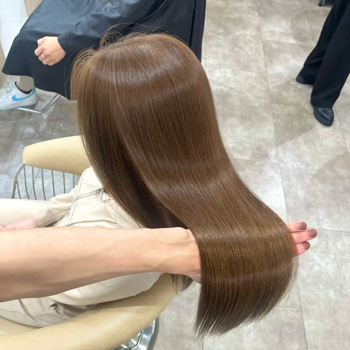 ロング カラー ブリーチ ダブルカラー ブリーチなしカラー カット ヘアカラー 廣庭 勇人のヘアスタイル