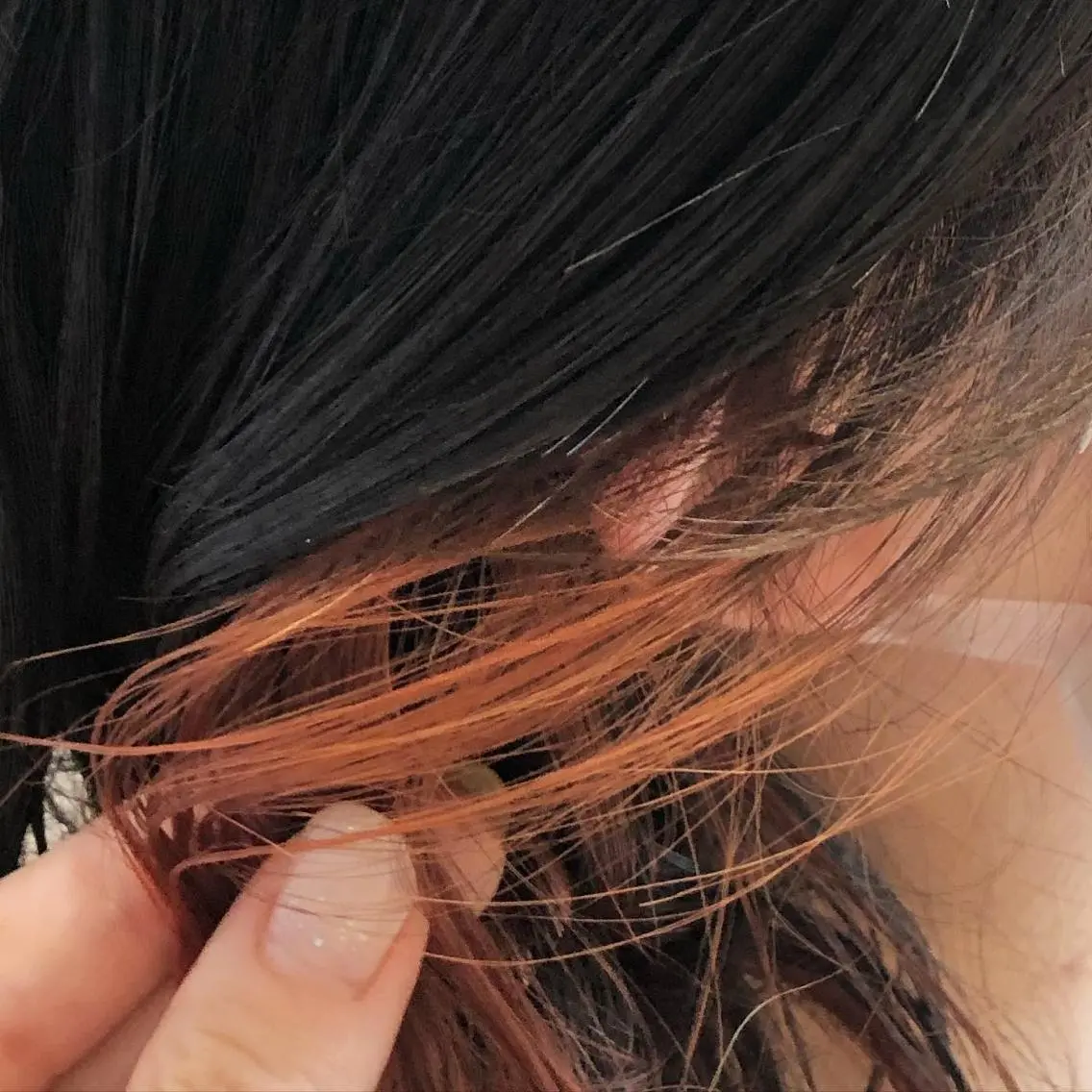 セミロング カラー ヘアアレンジ インナーカラー オレンジ ✨🌿大人可愛い愛さ れhair🌿✨松本のヘアスタイル