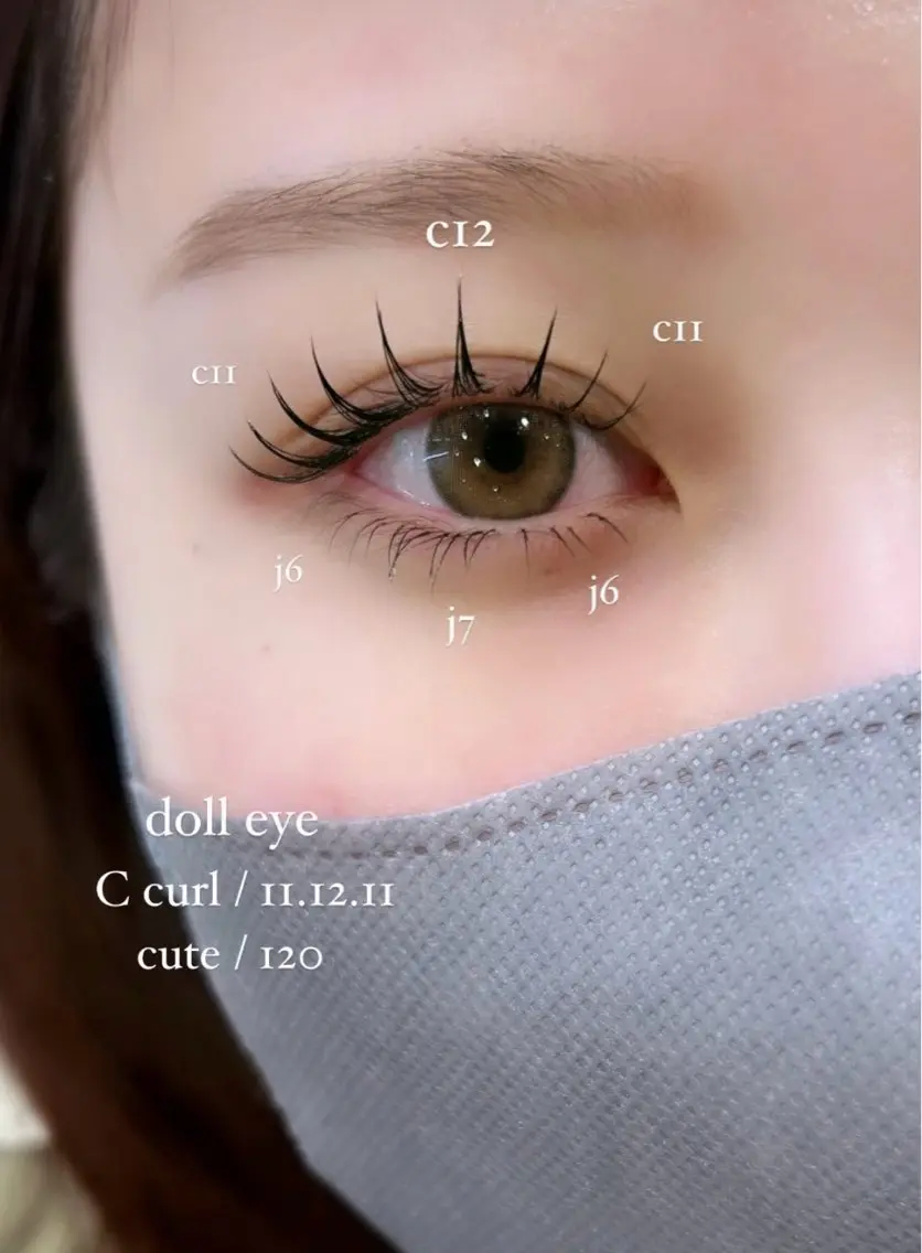 【お目元撮影モデル様】ダブルフラット　80本の写真