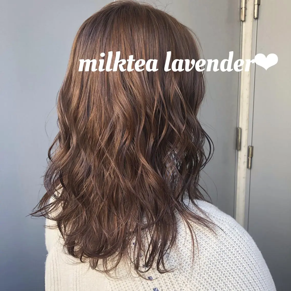 セミロング カラー ヘアカラー レイヤーカット 韓国ヘアayameのヘアスタイル