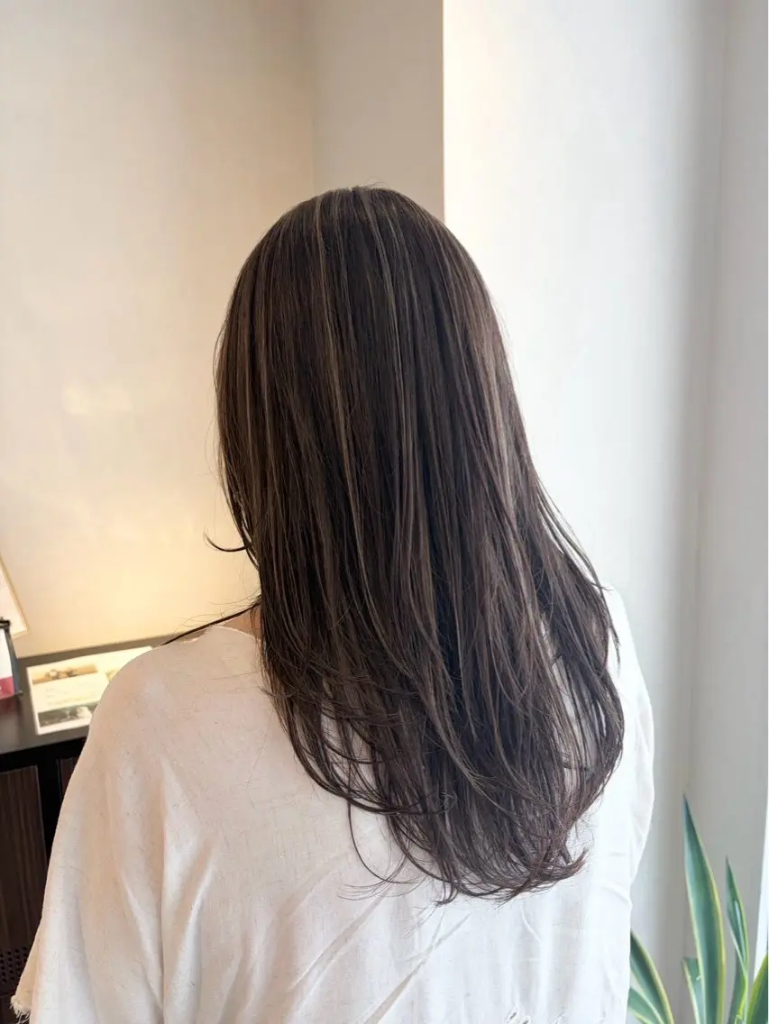 ロング カラー ハイライトカラー ハイライト ヘアカラー オーガニックカラー/ ハイライト/kahoのヘアスタイル