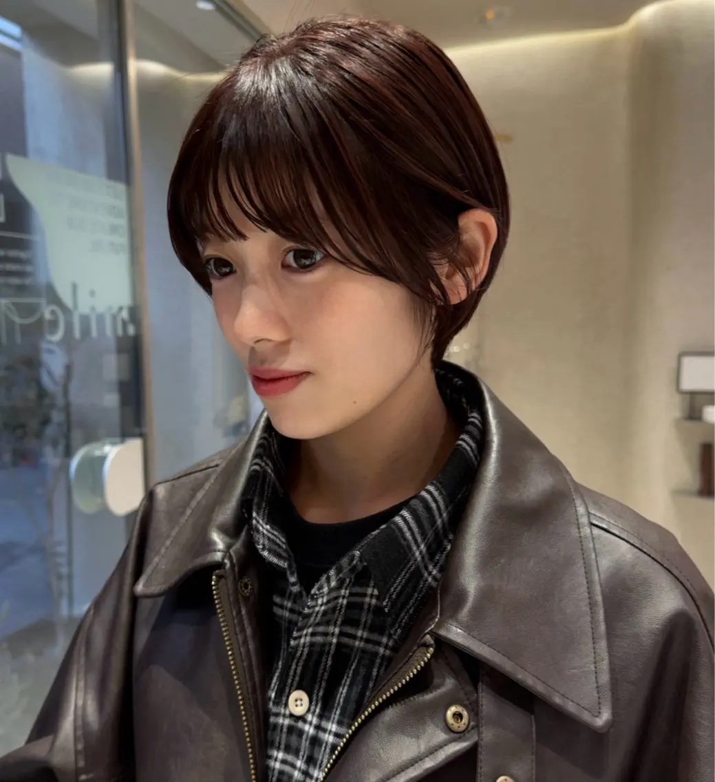 ショート パープルカラー ショートヘア カット ヘアカラー トリートメント M E I 🪷 似合わせヘルシーヘアのヘアスタイル
