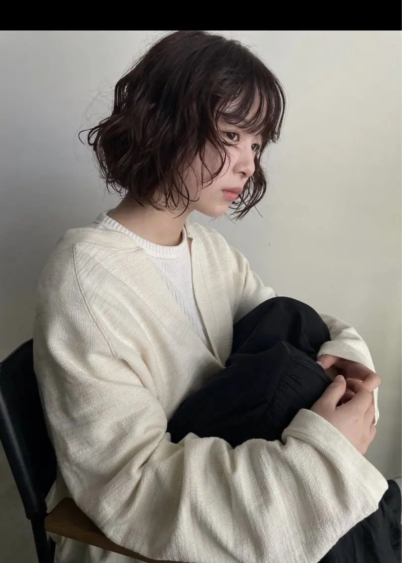 ショート パーマ ボブ ボブ・レイヤー ・パーマ【iri】のヘアスタイル