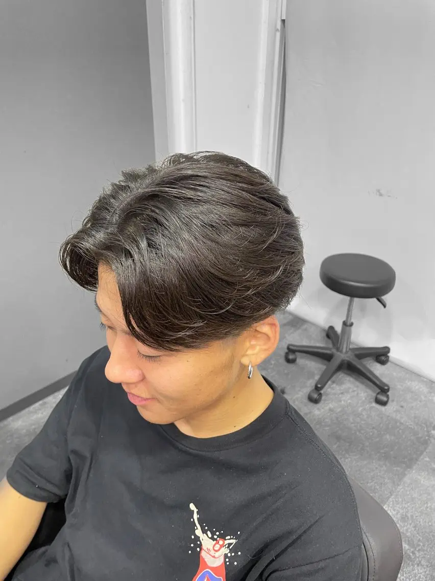 ミディアム パーマ メンズ カット 平井 芳琉のヘアスタイル