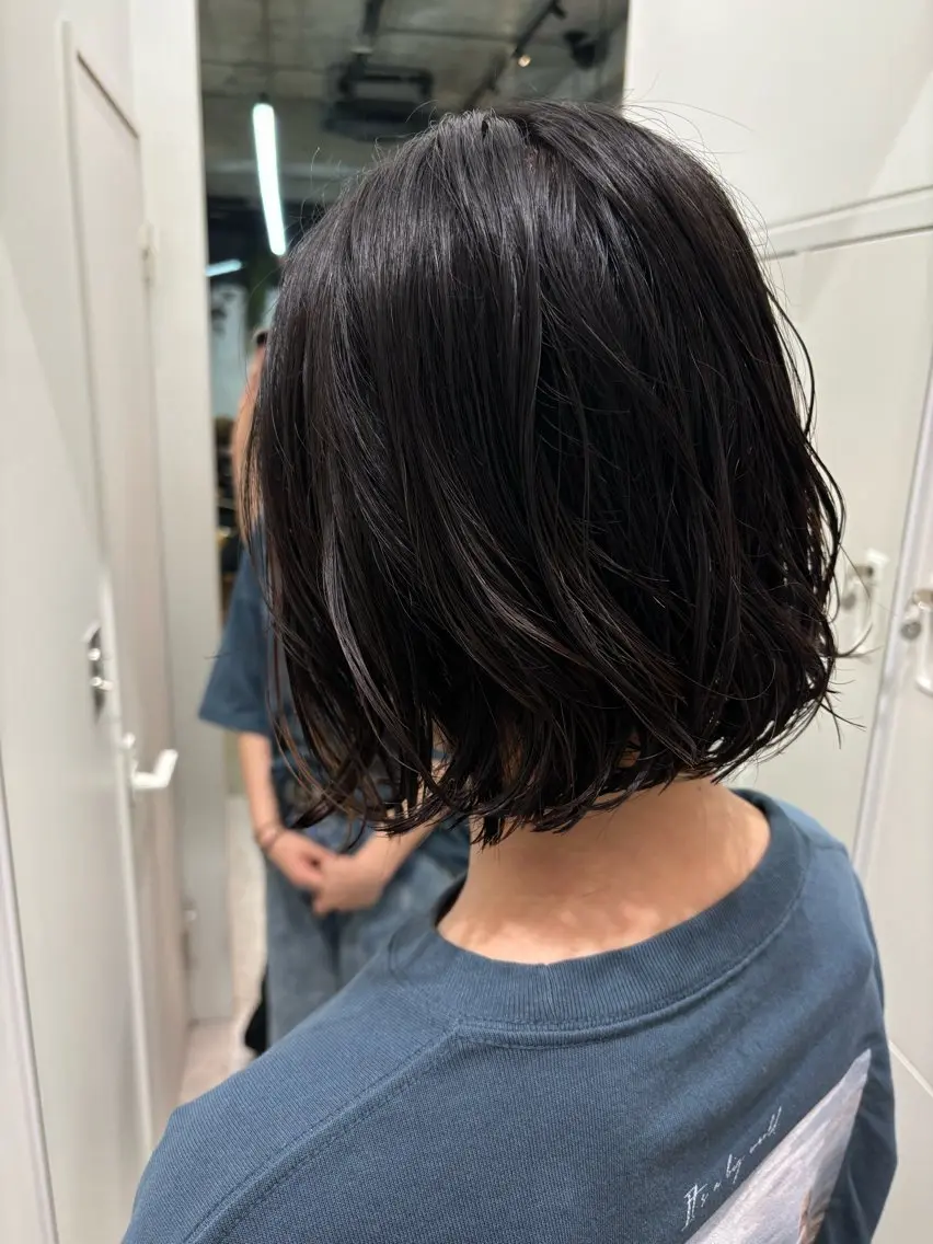 ミディアム パーマ 小顔似合わせカット ┊︎*AYANO*のヘアスタイル