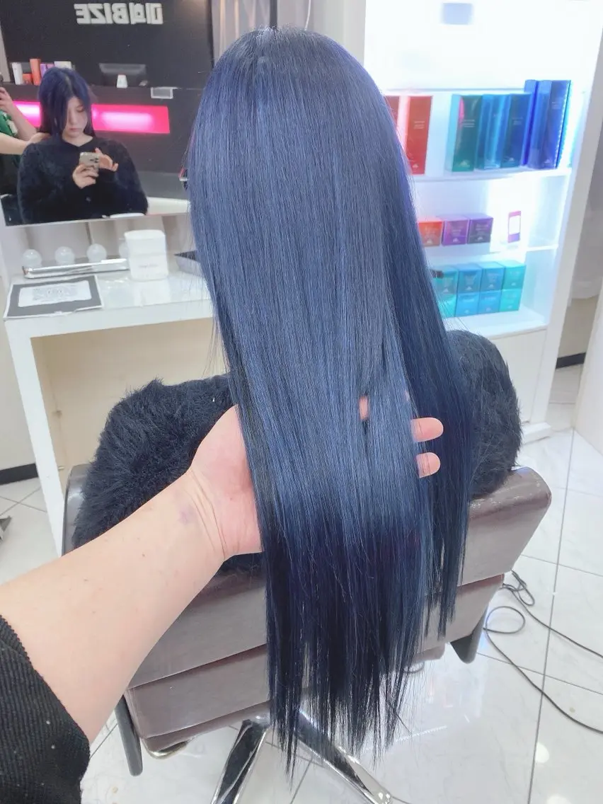 ロング ヘアカラー エクステ 外れにくいエク💚 EST梅田TAKIのヘアスタイル