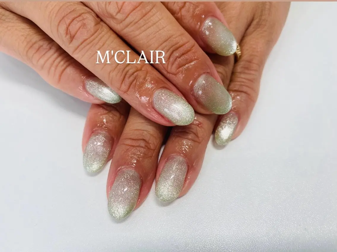 ネイル ラメ(グリッター) マグネットネイル ワンカラーネイル M'CLAIR makikoのネイルデザイン