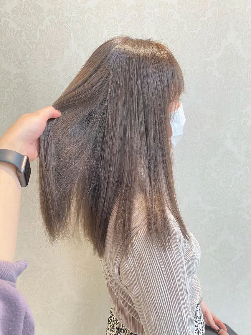 😳新触感😳カット+全体カラー+髪質改善トリートメントの写真