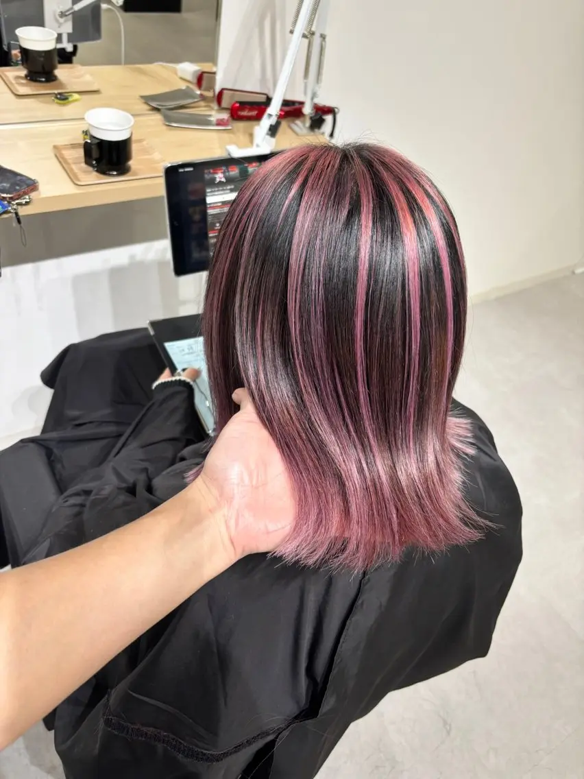 ミディアム ケアブリーチ 黒瀬有汰のヘアスタイル