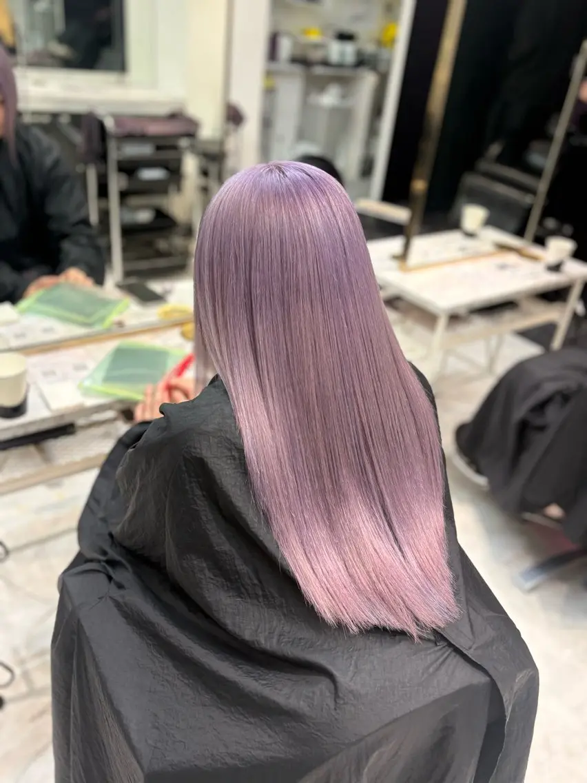 ロング カラー ヘアカラー トリートメント ヘアセット 色落ち綺麗🩰ハイ トーン🎀RINKAのヘアスタイル