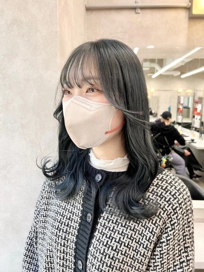 ロング カラー パーマ ヘアアレンジ メンズ 上品＆韓国風 🥀海心🥀のヘアスタイル