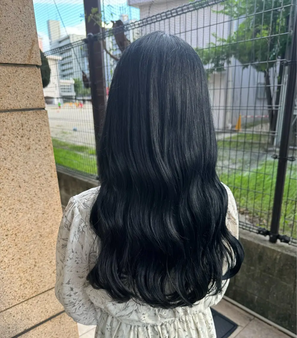ロング カラー カット ヘアカラー まつお ゆいのヘアスタイル