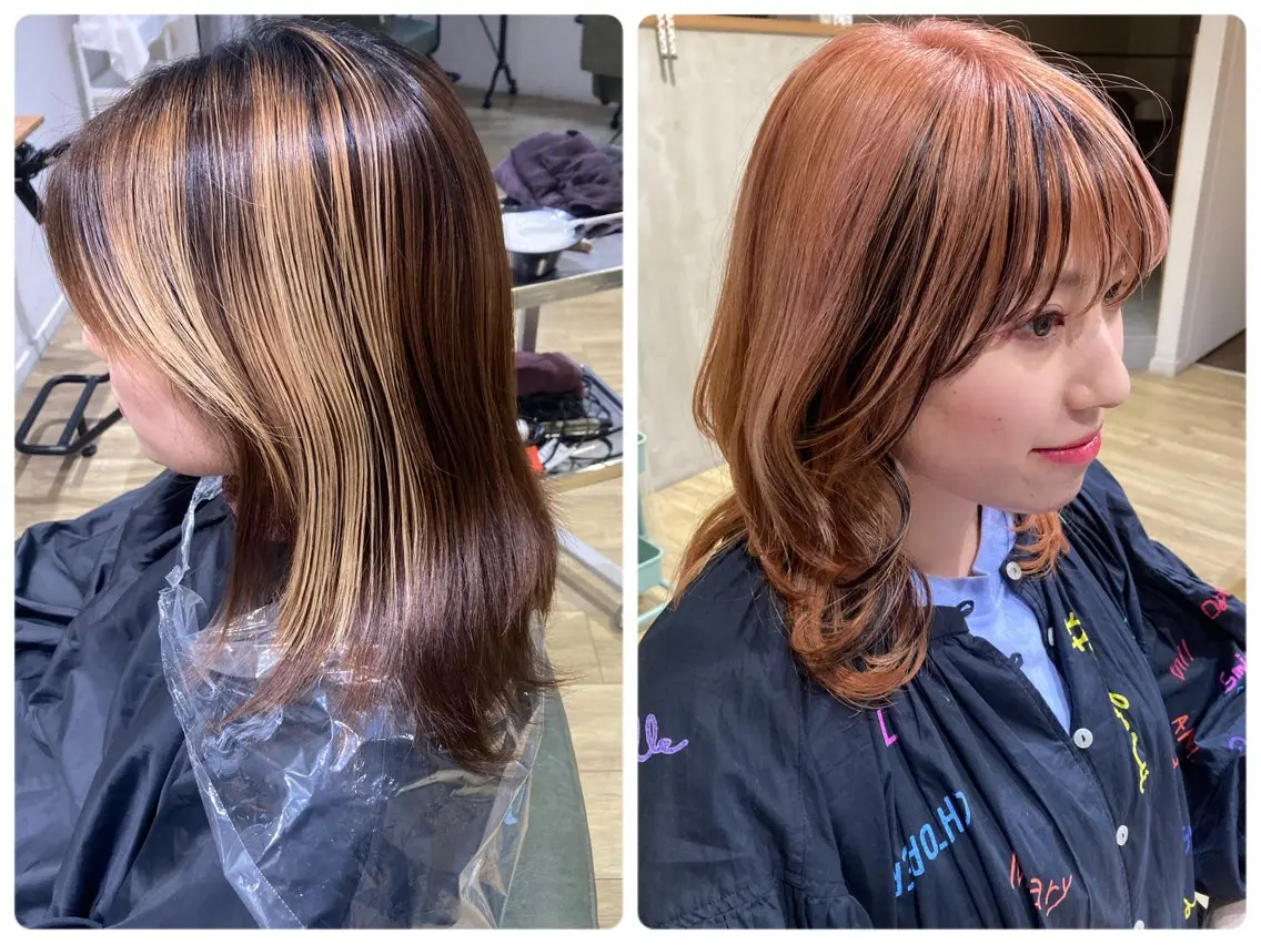 セミロング あやかショート 白髪ぼかしのヘアスタイル