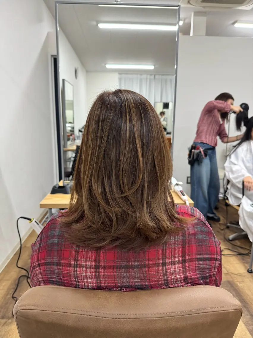 セミロング カラー カット ヘアカラー miu-YUCCA モデル様募集中のヘアスタイル