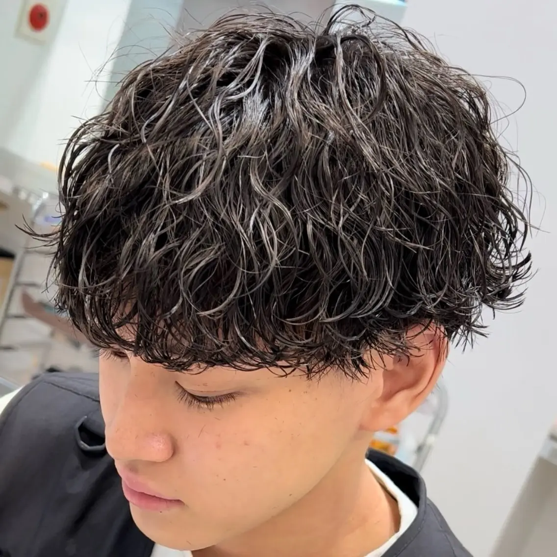 ミディアム パーマ ヘアアレンジ メンズ fifth 石川 凪のヘアスタイル
