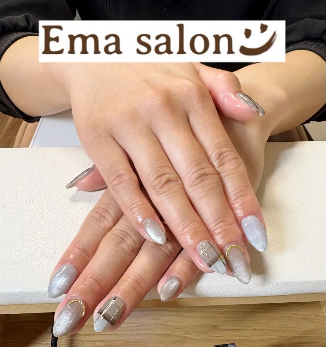 ネイル 持ち込み ツイードネイル ハンドネイル Ema salon hiromiのネイルデザイン