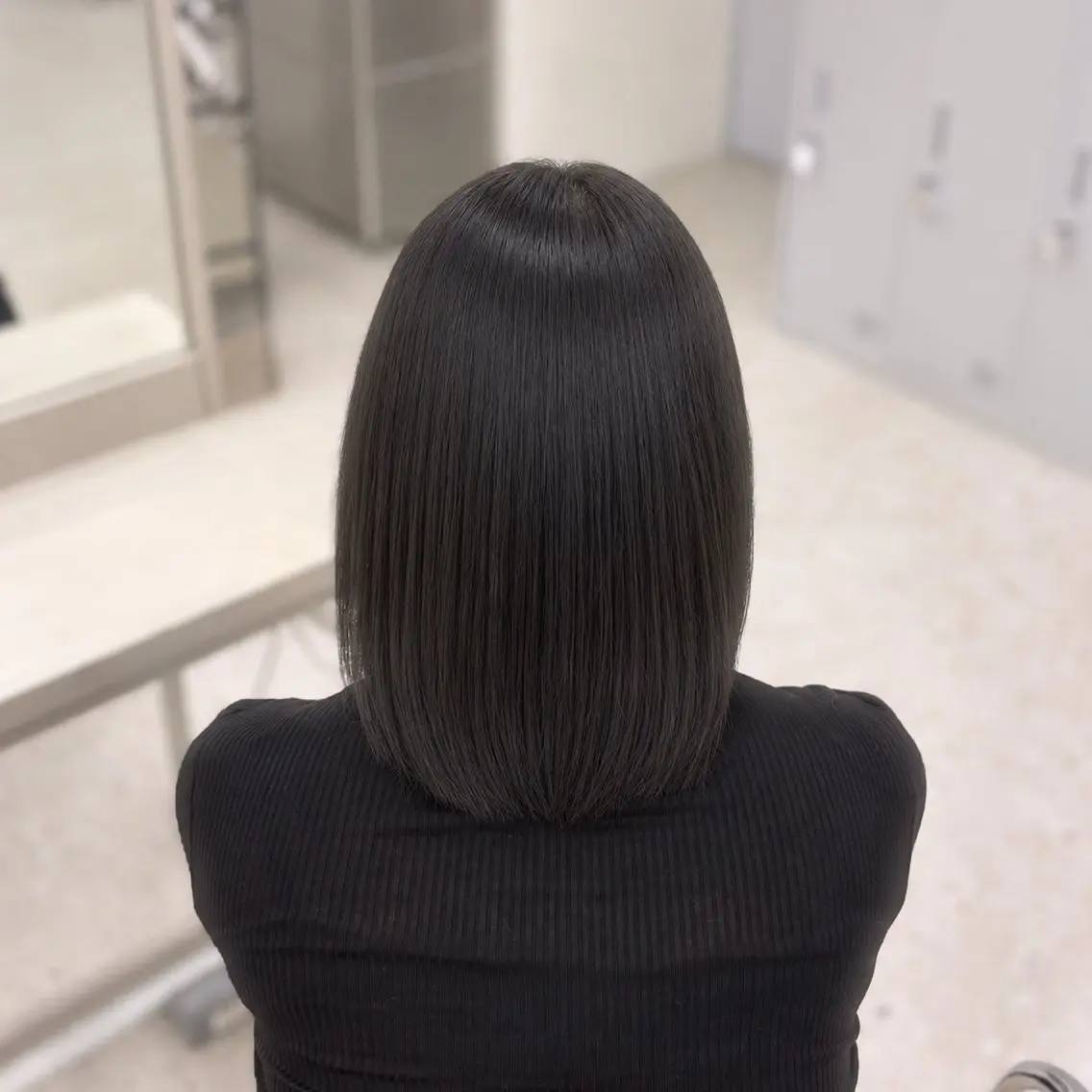 ミディアム カラー 黒髪 透明感カラー ヘアカラー coco_ mahiroのヘアスタイル