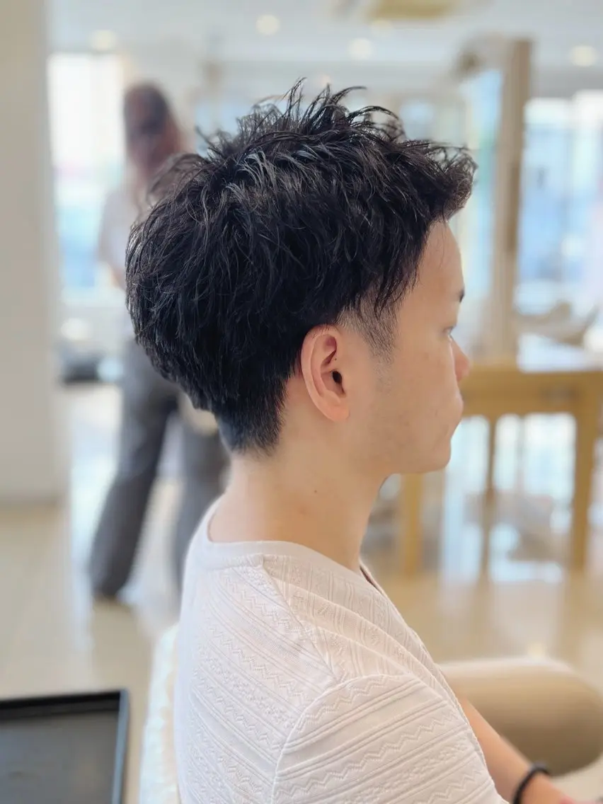 ショート パーマ メンズ メンズパーマ スパイキーショート メンズツイストパーマ ショートヘア ツイストパーマ Ash宮前平/パーマ /縮毛矯正/鈴木和也のヘアスタイル