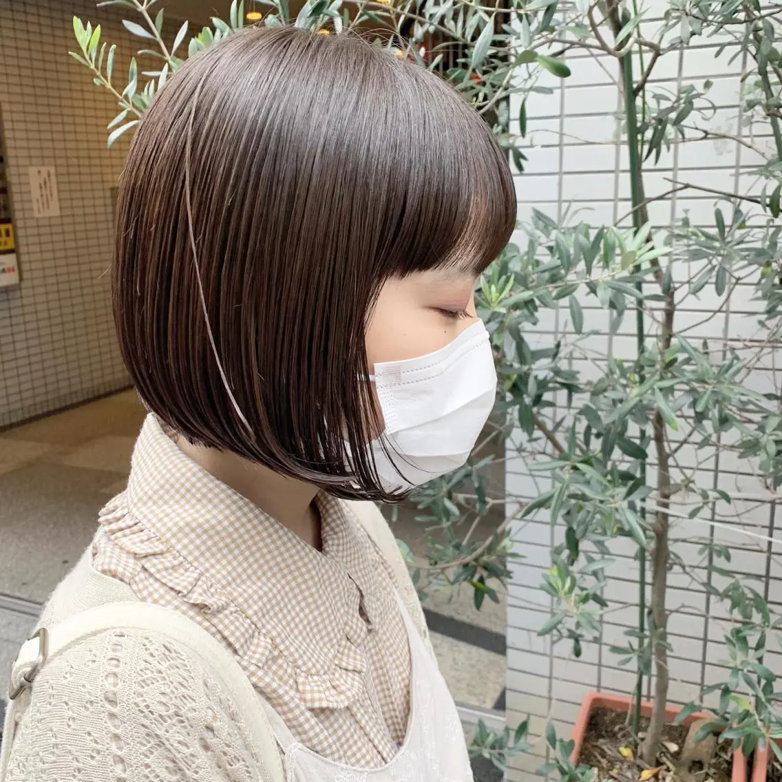 ミディアム カラー ヘアアレンジ ボブ 🫧透明感カラー/ ボブ/小笠原汐海🪽のヘアスタイル