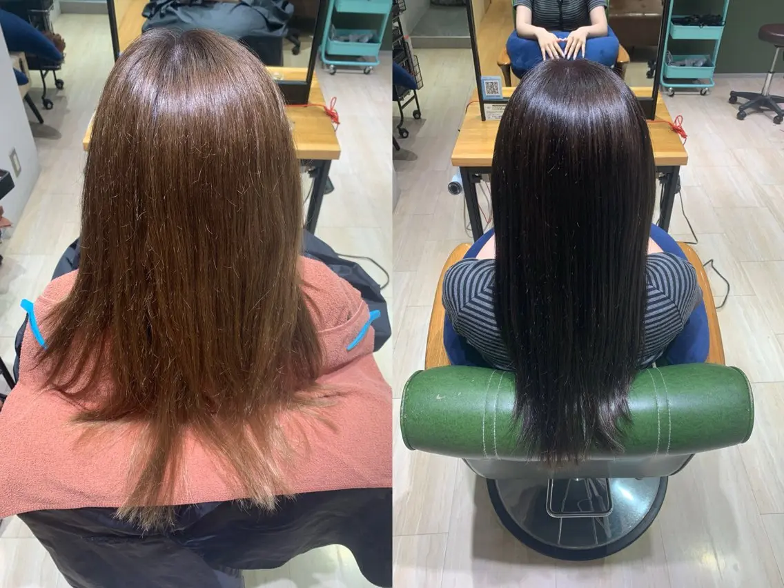 セミロング カラー ベージュカラー ブリーチ オリーブベージュ パラッチ MIKAのヘアスタイル
