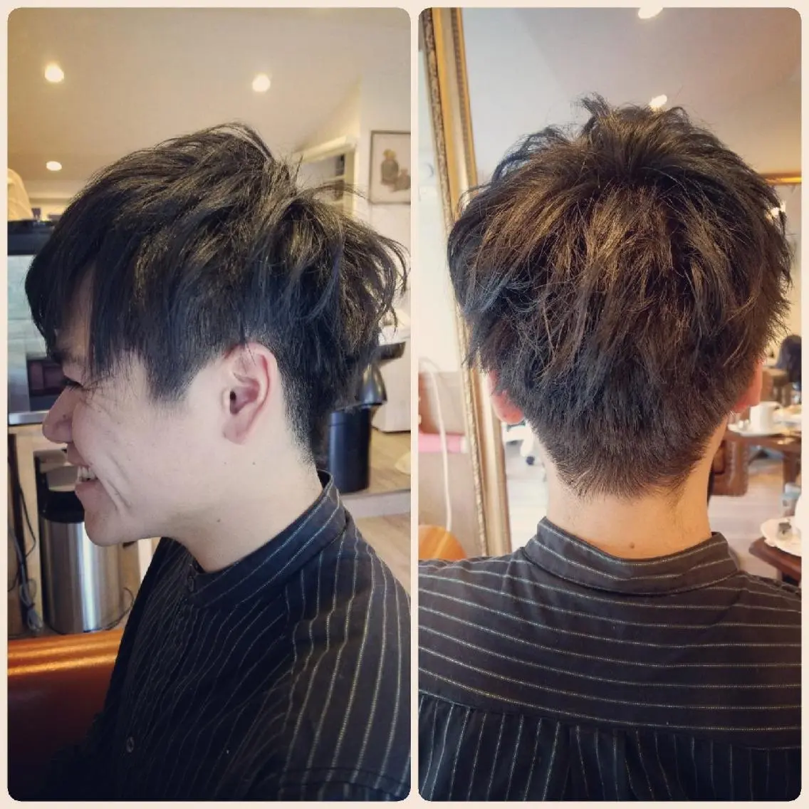 ショート カラー くせ毛 ショートヘア ウルフカット spa hair ark 富井直美のヘアスタイル
