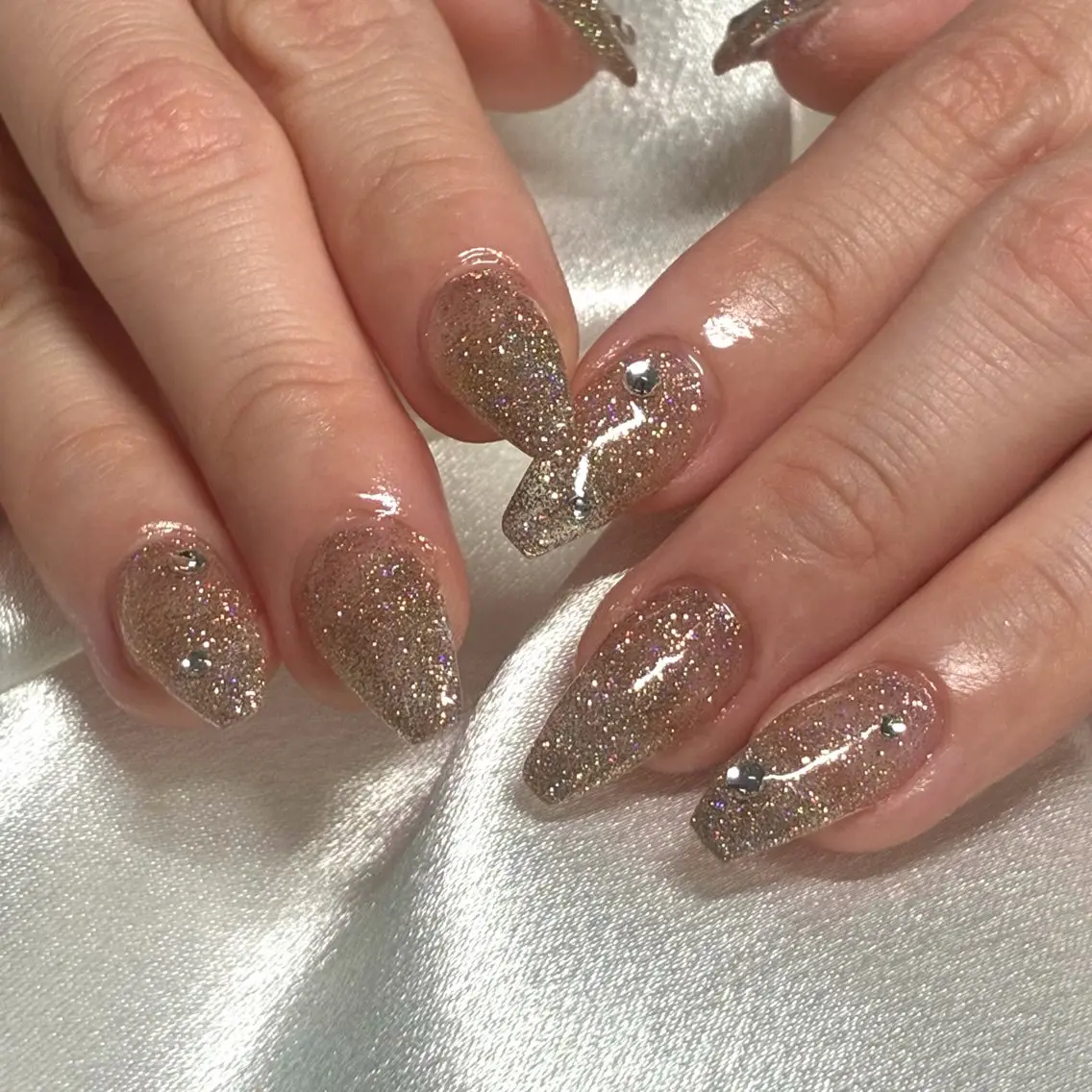 ネイル フラッシュネイル ラメ(グリッター) ハンドネイル nail salon Axiaのネイルデザイン