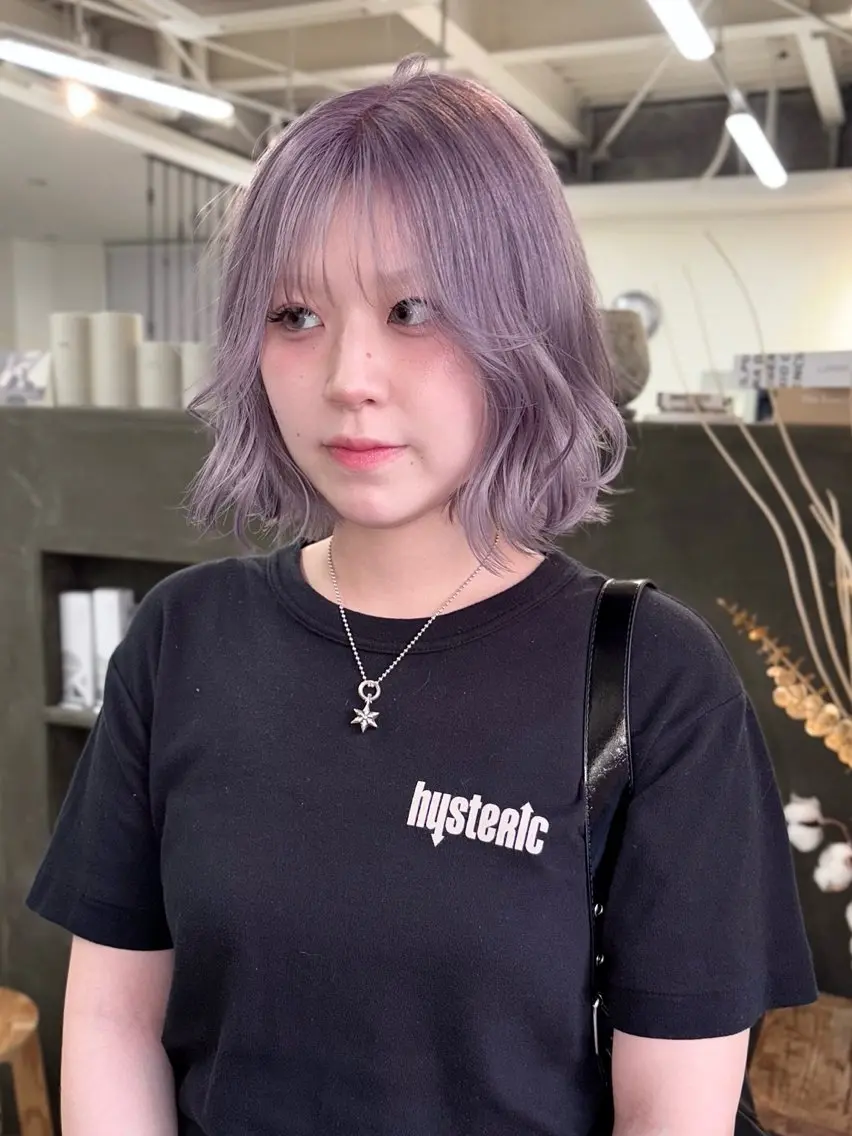 カラー ヘアアレンジ ラベンダーカラー ハイトーンカラー/ miyuuのヘアスタイル