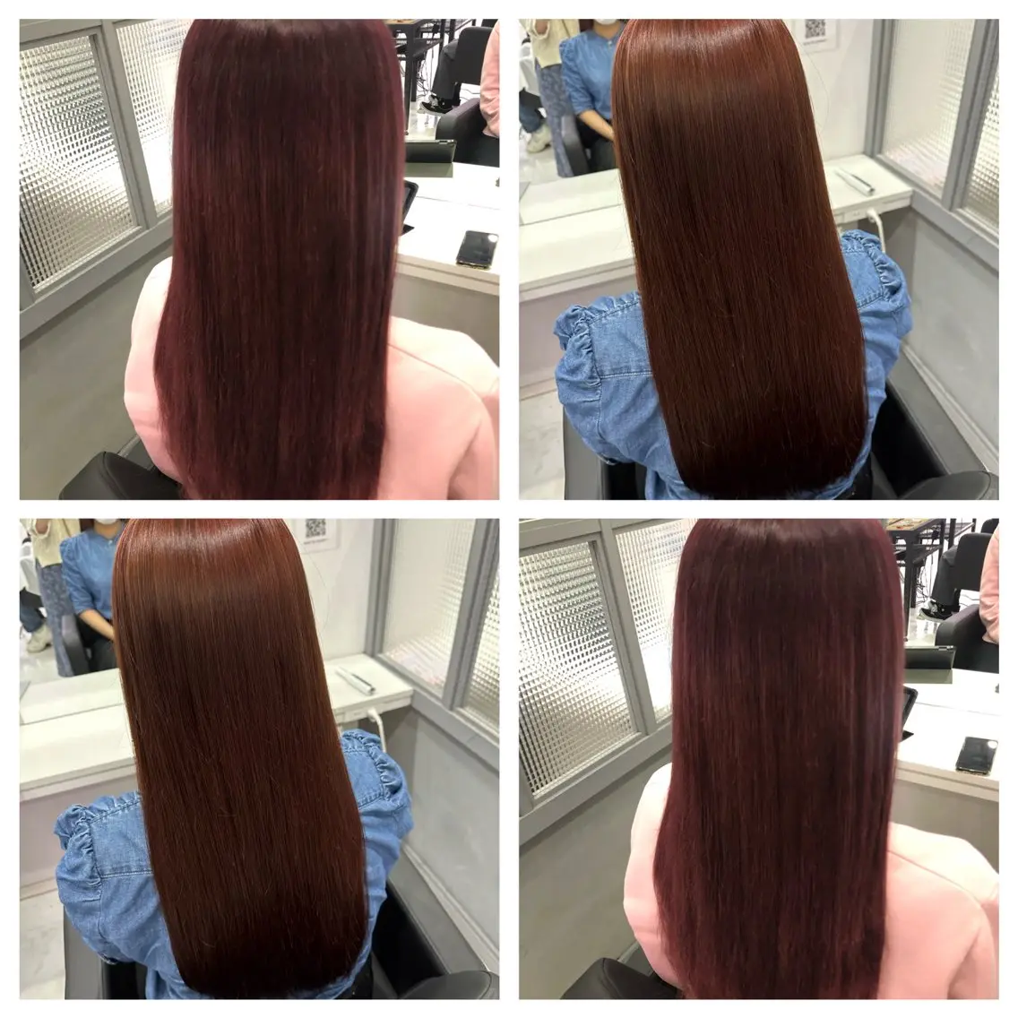 セミロング カラー ヘアアレンジ ブラウンカラー ピンクカラー ピンクブラウン レッドカラー レッドブラウン 🎀推し活ヘアー🎀 Yuuna🐰💖のヘアスタイル