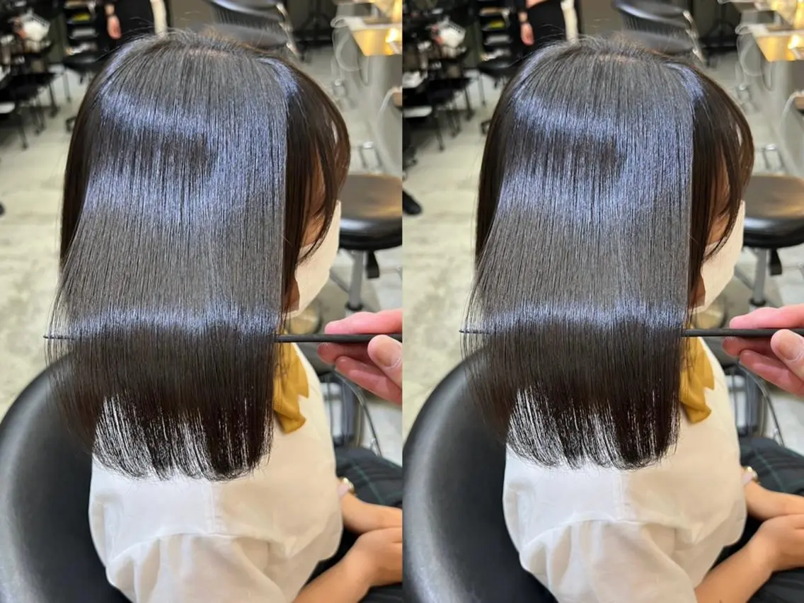 ロング トリートメント ヘアセット 低ダメージカラー Yoshidaのヘアスタイル
