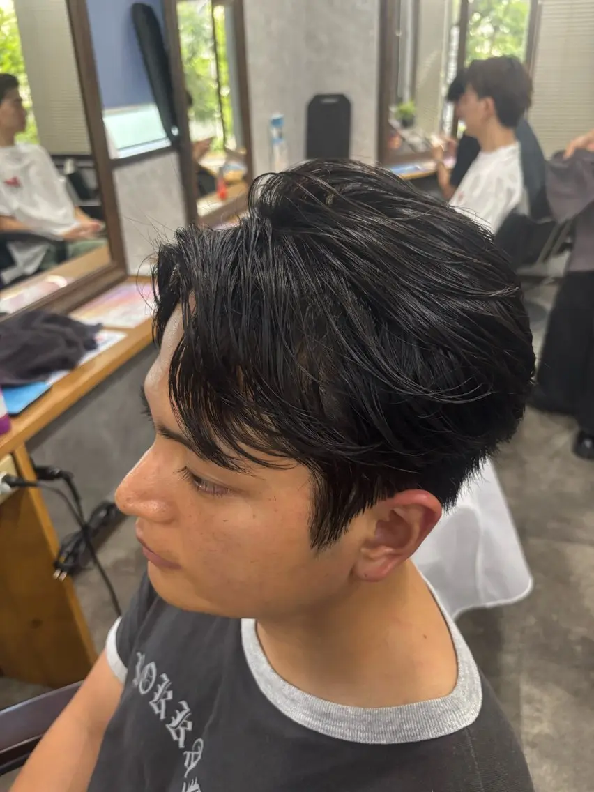 ミディアム カラー パーマ メンズ カット ヘアカラー パーマ トリートメント 👑錦糸町/毛流れ パーマ特化/NORIのヘアスタイル