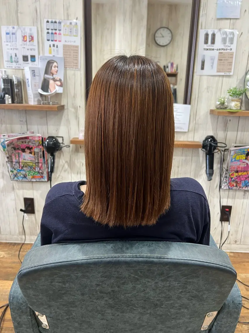縮毛矯正 見里 由希のヘアスタイル