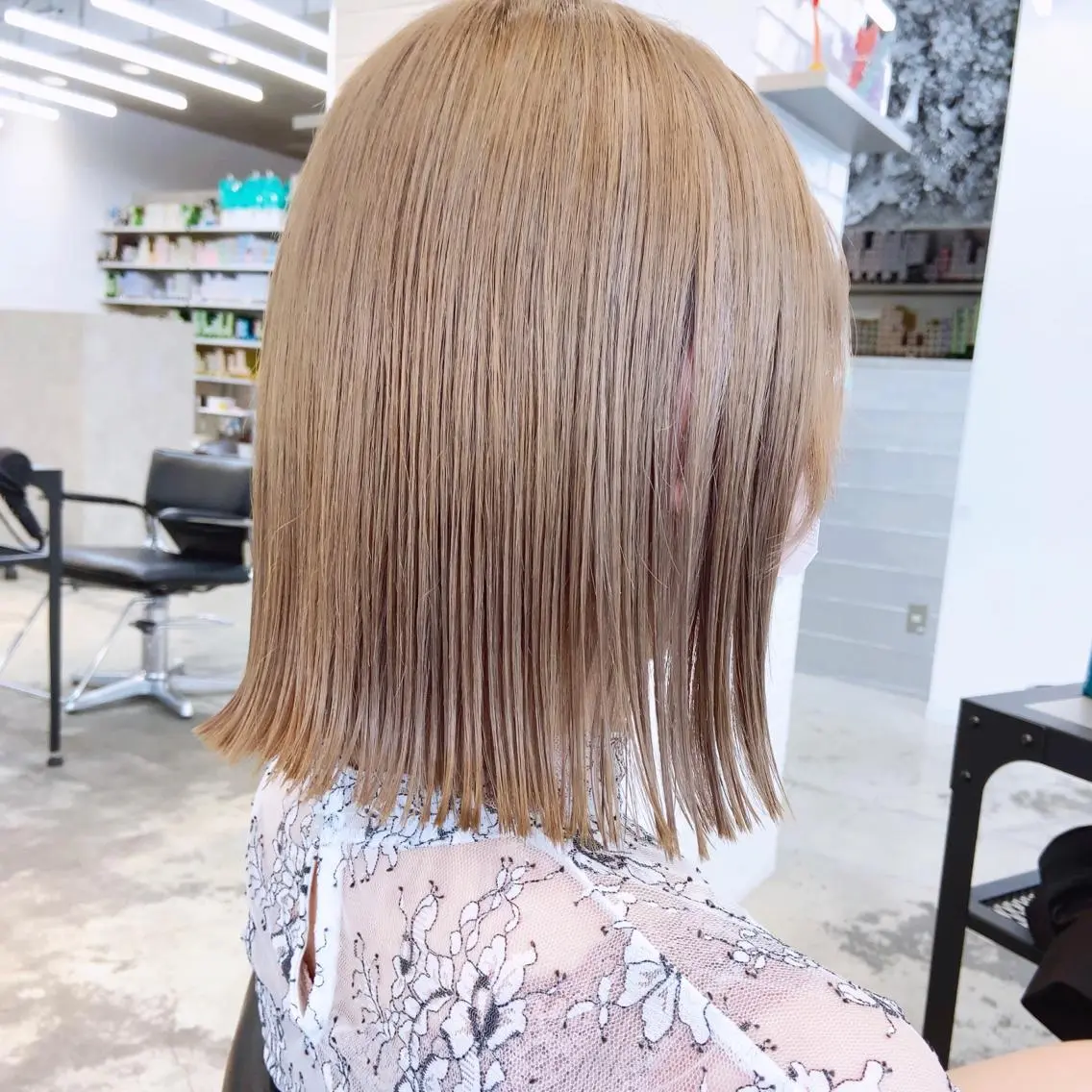 セミロング トリートメント レイヤー×グレージュ /ピンク🩷mioのヘアスタイル
