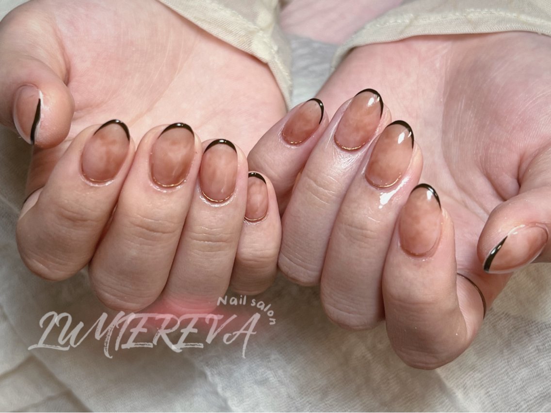 ネイル フラワーネイル フレンチネイル キラキラネイル 韓国ネイル マグネットネイル ハンドネイル Lumiereva マキのネイルデザイン
