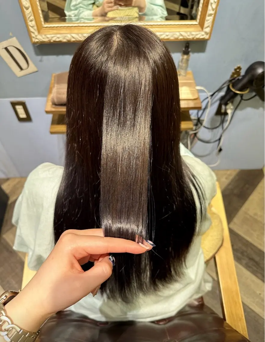 セミロング カラー 透明感カラー トリートメント 【echelle】 あむのヘアスタイル